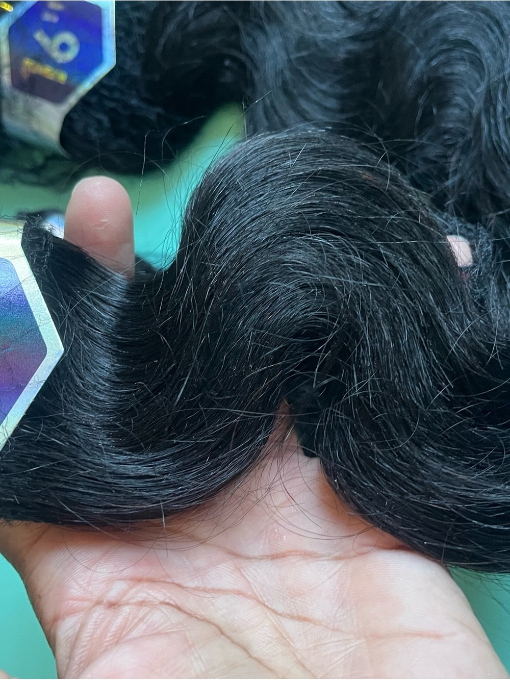 Black Wavy Women’s Human Hair Bundle - 12", 14", 16"